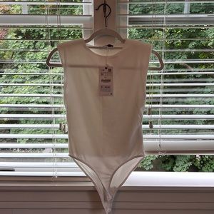 Zara padded shoulder body suit. Brand new